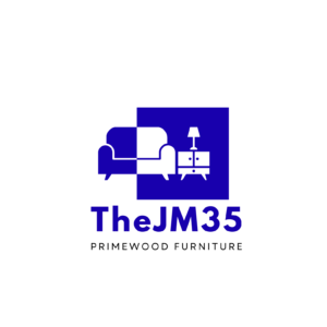 black and logo flat illustrative furniture store logo